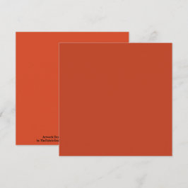 Rusty Burnt Pumpkin Solid Color Kaart