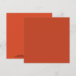 Rusty Burnt Pumpkin Solid Color Kaart