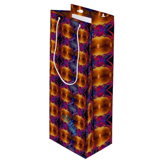 Rusty Butterfly Wijn Cadeautas (Voorkant Gekanteld)