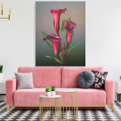 "Rusty Calla Lily Portrait" van JaguarWoman Canvas Afdruk (Insitu (Woonkamer))