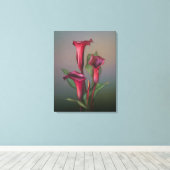 "Rusty Calla Lily Portrait" van JaguarWoman Canvas Afdruk (Insitu (Houten vloer))
