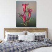 "Rusty Calla Lily Portrait" van JaguarWoman Canvas Afdruk (Insitu (Slaapkamer))