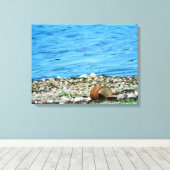 Rusty Can door Cerulean Blue Water Wrapped Canvas Afdruk (Insitu (Houten vloer))