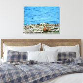 Rusty Can door Cerulean Blue Water Wrapped Canvas Afdruk (Insitu (Slaapkamer))