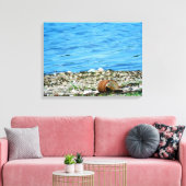 Rusty Can door Cerulean Blue Water Wrapped Canvas Afdruk (Insitu (Woonkamer))