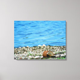 Rusty Can door Cerulean Blue Water Wrapped Canvas Afdruk