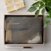 Rusty car and barn post-apocallyptic Tissue paper Tissuepapier (Geschenk)