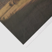 Rusty car and barn post-apocallyptic Tissue paper Tissuepapier (Detail)