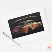 Rusty Car Funny Saying It Ran When I Parked It Rechthoekige Sticker (Envelop)