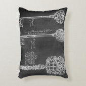 Rusty Chalkboard Victoriaans steampunk skeletsleut Decoratief Kussen (Voorkant(Verticaal))