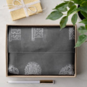 Rusty Chalkboard Victoriaans steampunk skeletsleut Tissuepapier (Geschenk)
