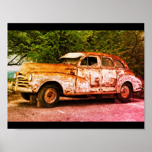 Rusty Classic Car Poster (Voorkant)