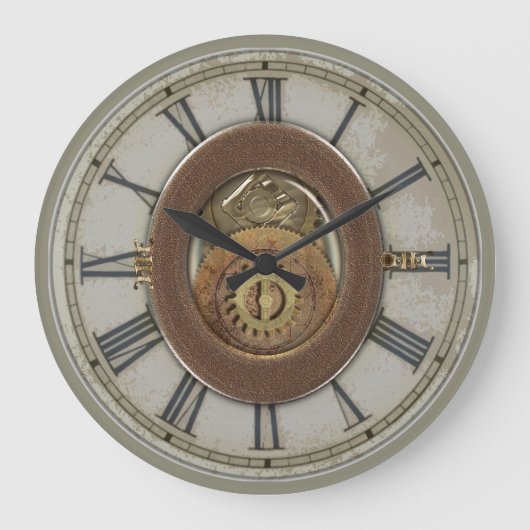 Rusty Cogs Steampunk Grote Klok (Voorkant)