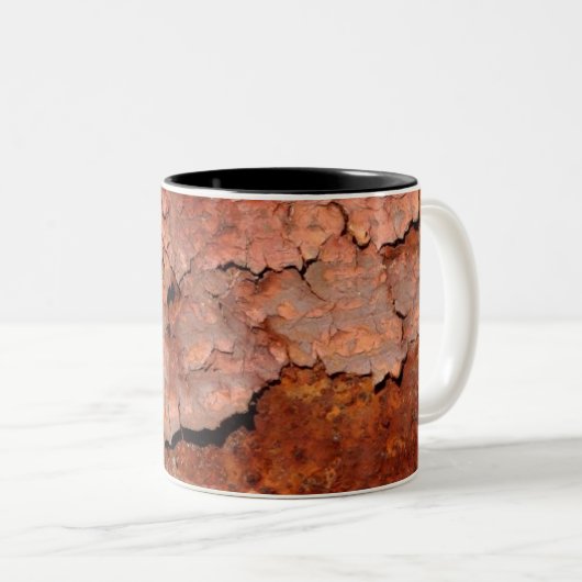 Rusty Copper Flakes-Mok Tweekleurige Koffiemok (Voorkant rechts)