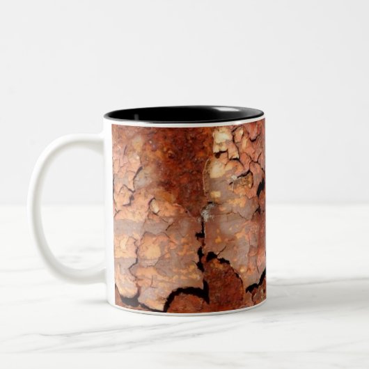 Rusty Copper Flakes-Mok Tweekleurige Koffiemok (Links)