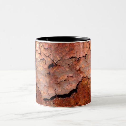 Rusty Copper Flakes-Mok Tweekleurige Koffiemok (Center)