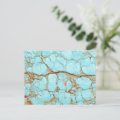 Rusty Cracked Turquoise Briefkaart (Staand voorkant)