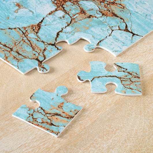Rusty Cracked Turquoise Legpuzzel (Zijkant)