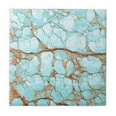 Rusty Cracked Turquoise Tegeltje (Voorkant)