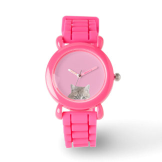Rusty de kat roze horloge