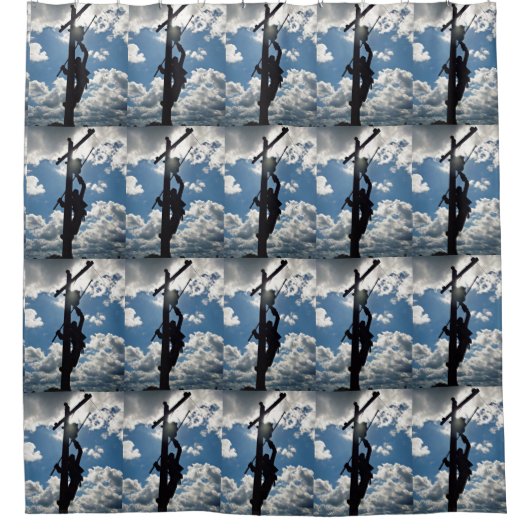 Rusty de Lineman Douchegordijn (Voorkant)