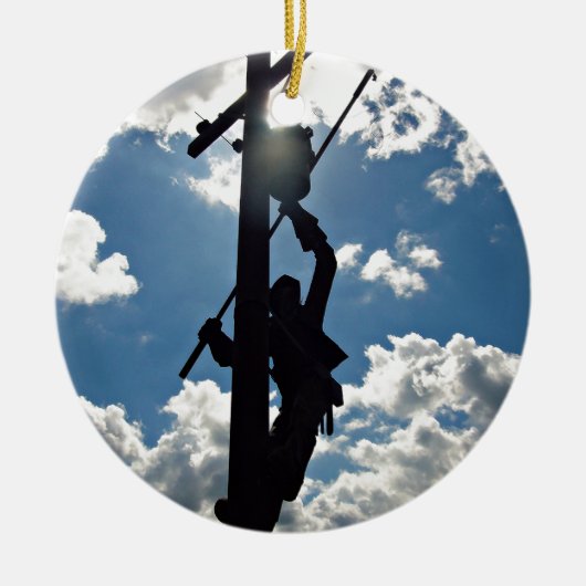 Rusty de Lineman Keramisch Ornament (Voorkant)