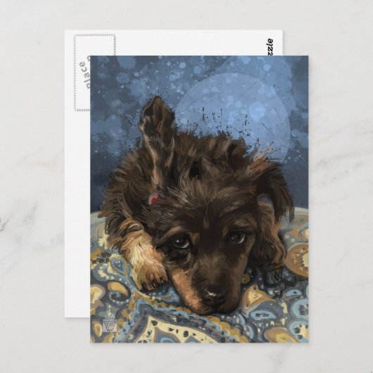 Rusty de Poedel Briefkaart (Voorkant / Achterkant)