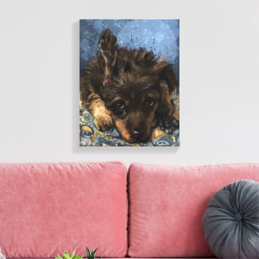 Rusty de Poedel Canvas Afdruk (Insitu (Woonkamer))