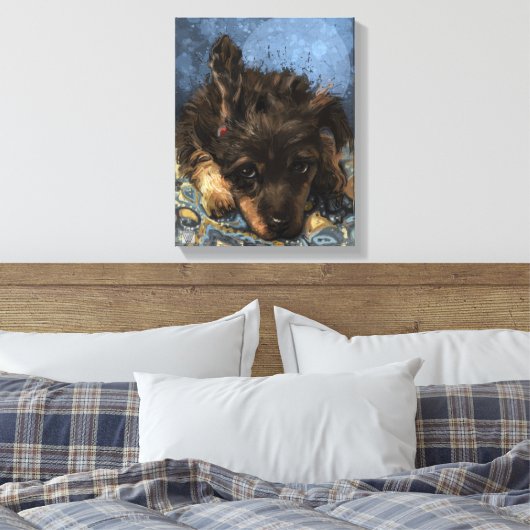 Rusty de Poedel Canvas Afdruk (Insitu (Slaapkamer))