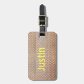 Rusty Diamond Bord Steel Bagagelabel (Voorkant verticaal)