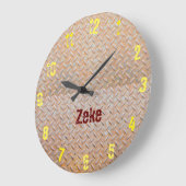 Rusty Diamond Bord Steel Grote Klok (Hoek)