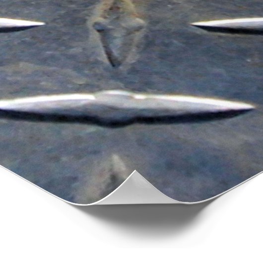 Rusty Diamond Bord Steel Poster (Hoek)