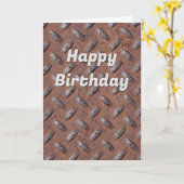 Rusty Diamond Bord Verjaardag Kaart (Gele Bloem)