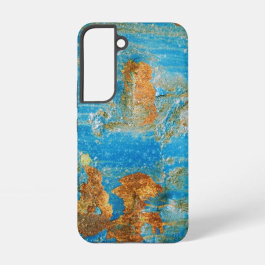 Rusty Distress Blue Metal Samsung Galaxy Hoesje (Achterkant)
