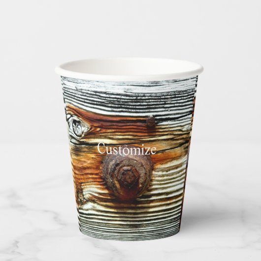 Rusty driftwood grijs Thunder_Cove Papieren Bekers (Voorkant)