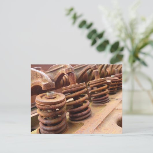 Rusty Engine Block Briefkaart (Staand voorkant)
