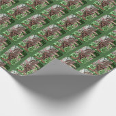 Rusty Flower Garden Rabbit Floral Natuur Cadeaupapier (Hoek)