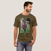 Rusty Flower Garden Rabbit Floral Natuur T-shirt (Voorkant volledig)