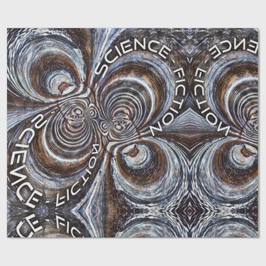 Rusty Fractal Science Fiction Cadeaupapier (Vlak)