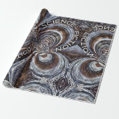 Rusty Fractal Science Fiction Cadeaupapier (Uitgerold)