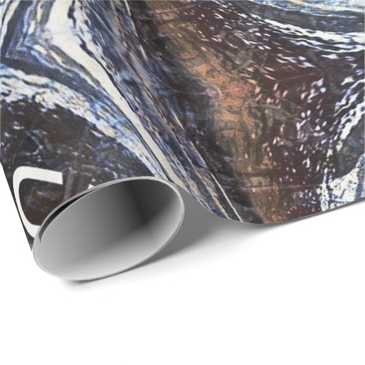 Rusty Fractal Science Fiction Cadeaupapier (Rol Hoek)