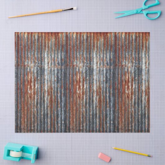 Rusty Galvanized Steel Decoupage paper Tissuepapier (Craft)