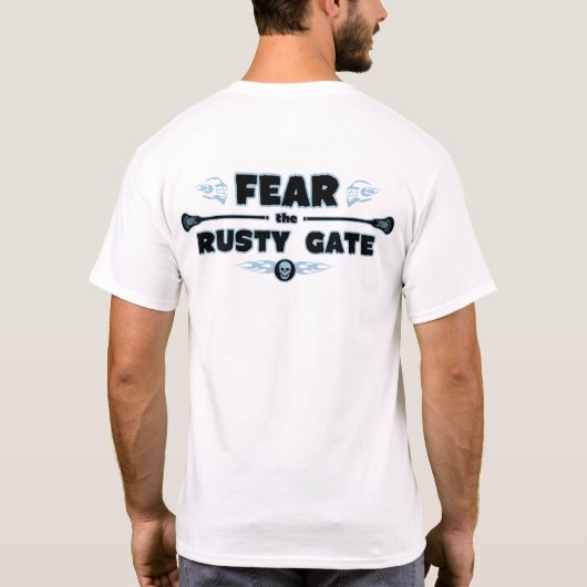 Rusty Gate - blauw T-shirt (Achterkant)