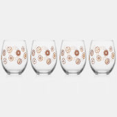 Rusty Gears Steampunk Custom Initiaal Wijnglas Zonder Voet (Rechts)