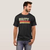 RUSTY Gift Name Personalized Funny Retro  B T-shirt (Voorkant volledig)