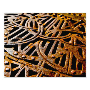 Rusty Grate Foto Afdruk