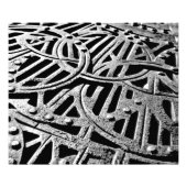 Rusty Grate in Grey Foto Afdruk (Voorkant)