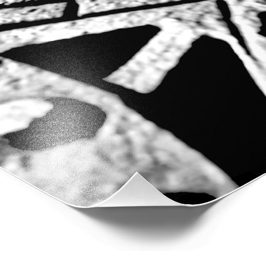 Rusty Grate in Grey Foto Afdruk (Hoek)