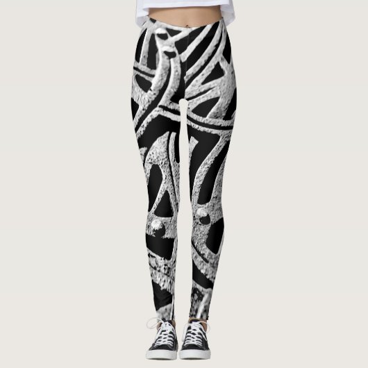 Rusty Grate in Grey Leggings (Voorkant)
