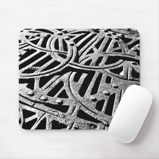 Rusty Grate in Grey Muismat (Met muis)